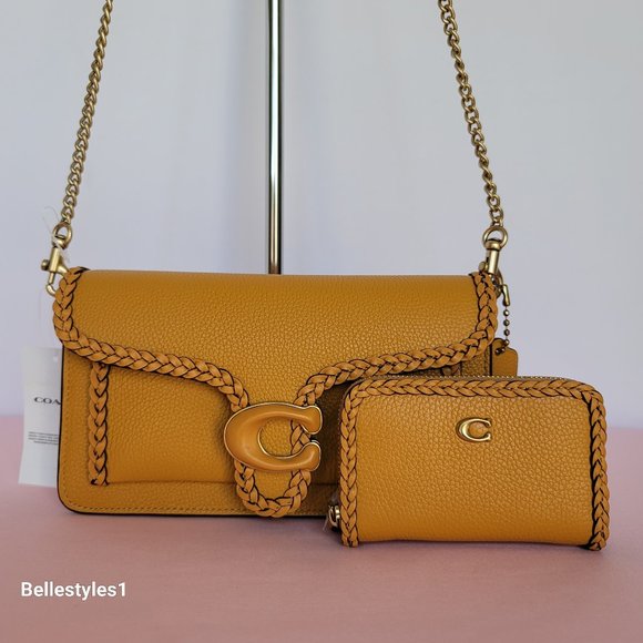 COACH Small Tabby Chain Clutch With Braided Trim & Matching Small Card Case SET⭐ - Picture 5 of 16